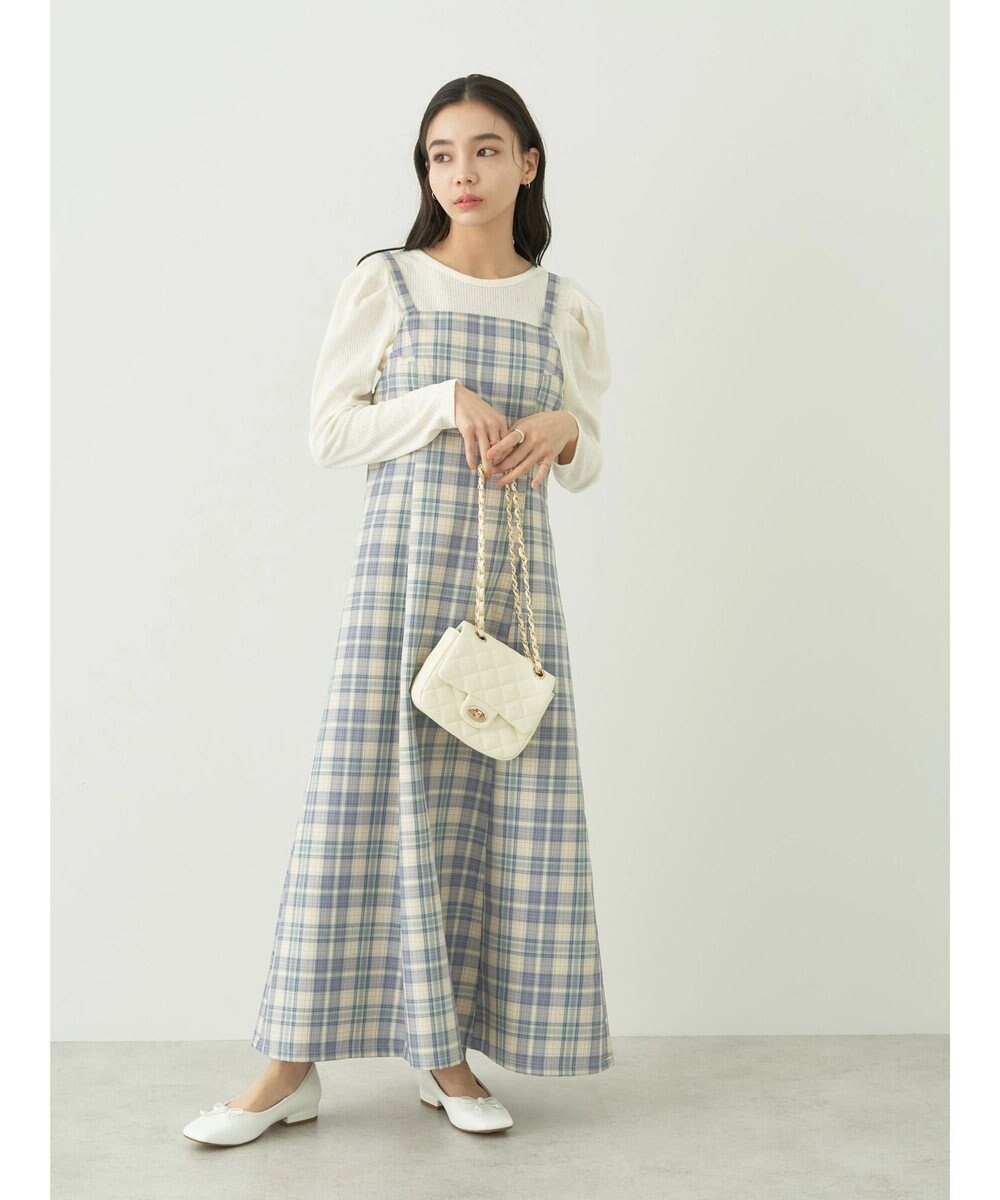 earth music&ecology ＣＨＥＣＫハイウエストフレアジャンスカ 