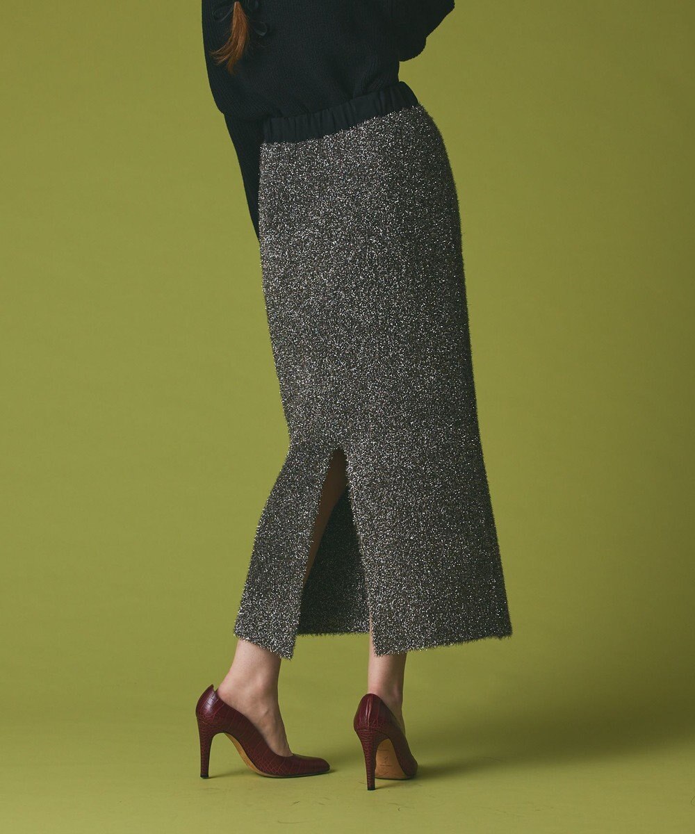 GRACE CONTINENTAL フェザーヤーンシャイニースカート 