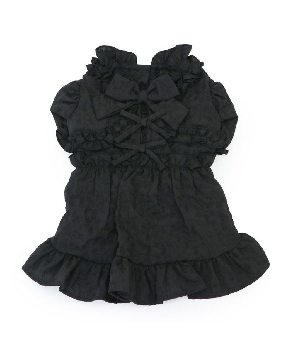 PET PARADISE cherircouture フリルリボン ワンピース 《ブラック》 小型犬 
