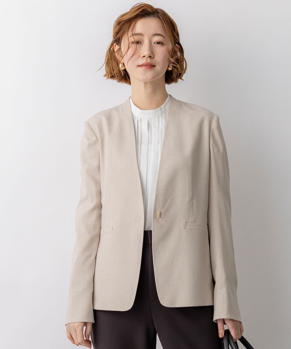 23区 【先行予約】アイアスマットストレッチ ノーカラージャケット 