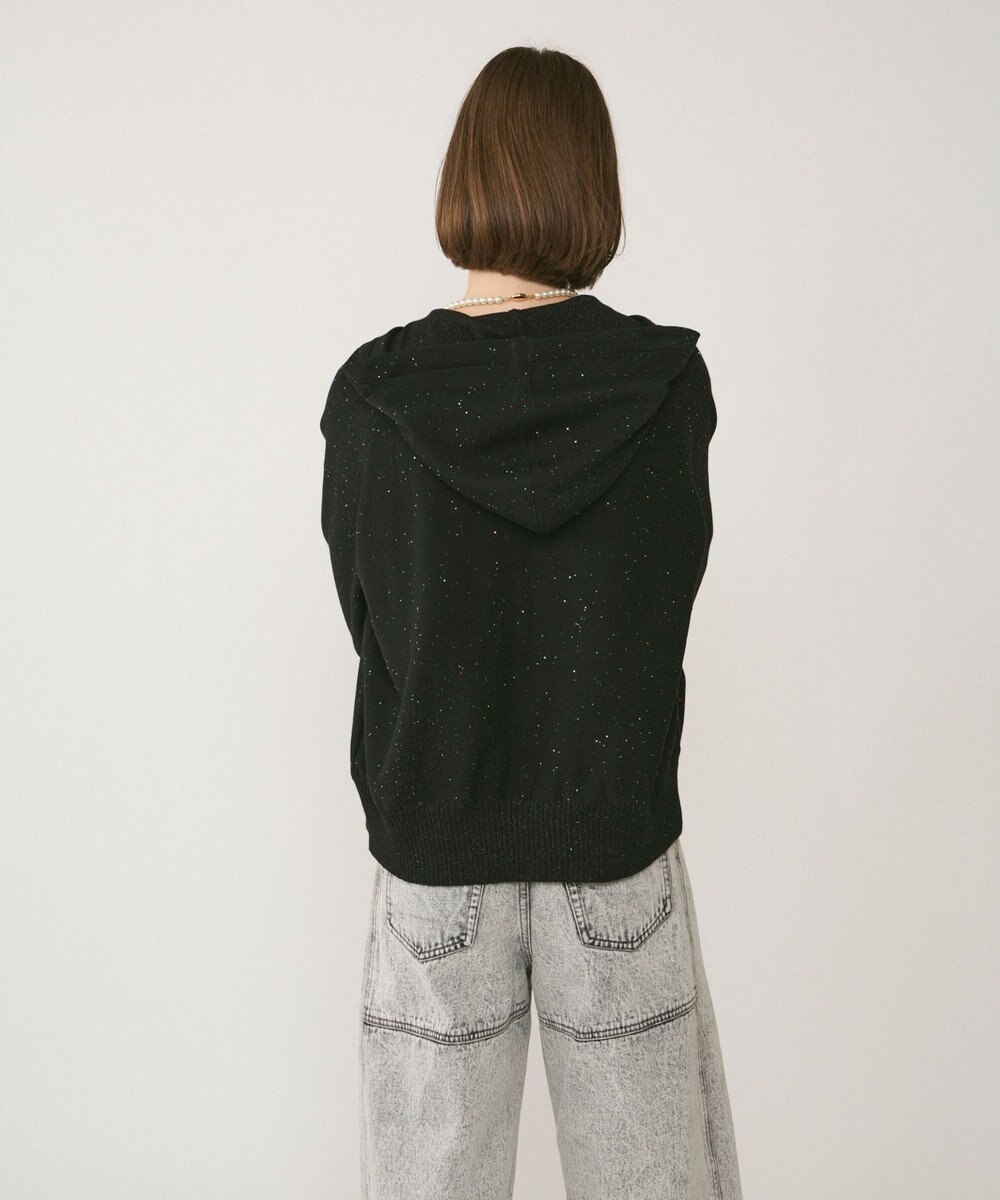 GRACE CONTINENTAL スパンコールニットパーカー 