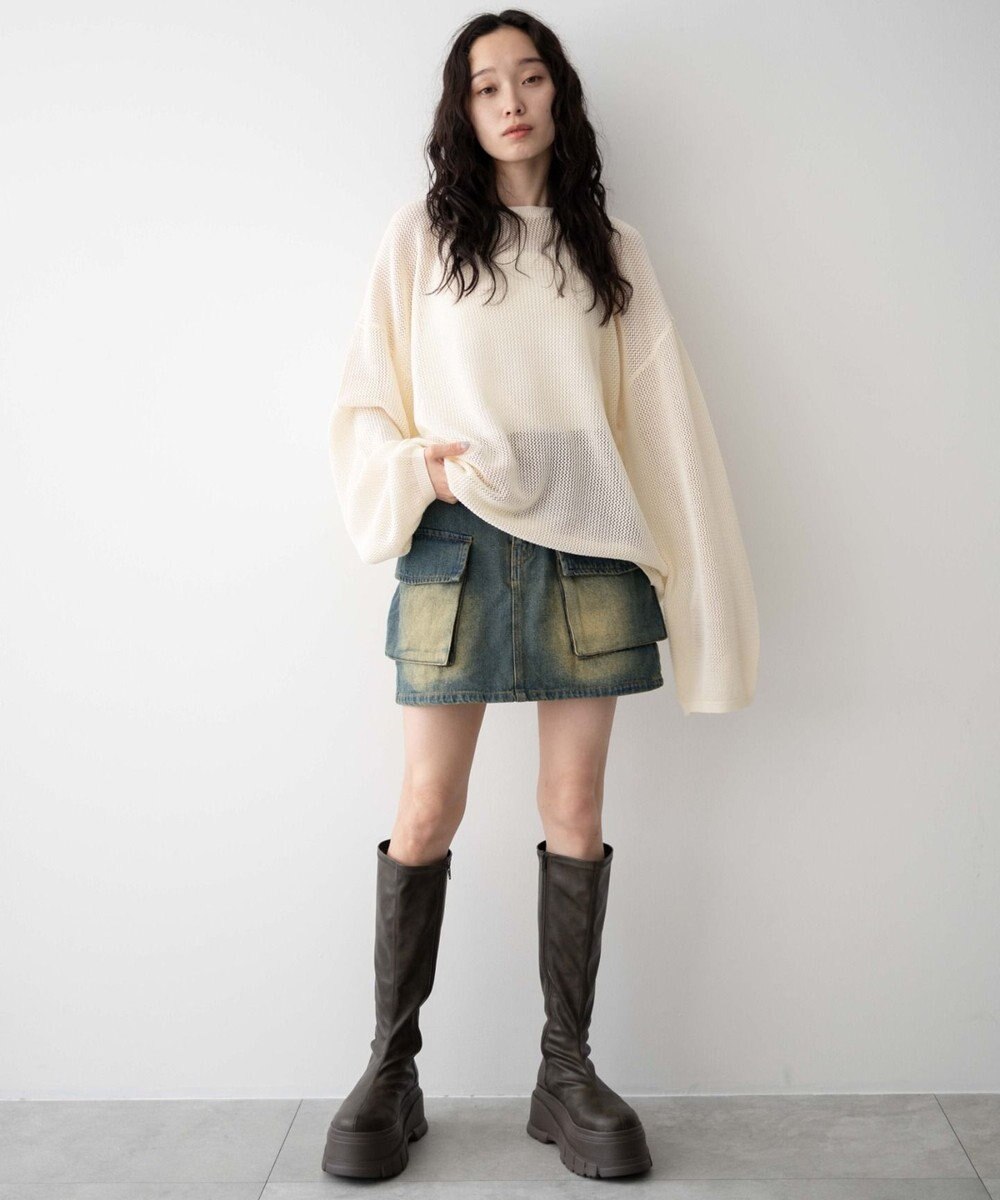 WEGO 厚底ボリュームロングブーツ 