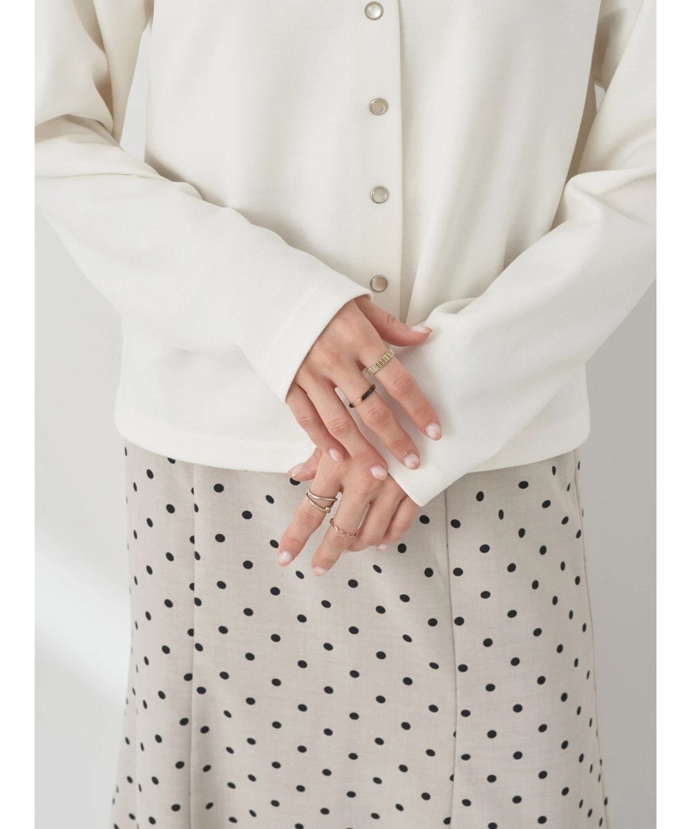 earth music&ecology パールスナップボタンカーディガン 