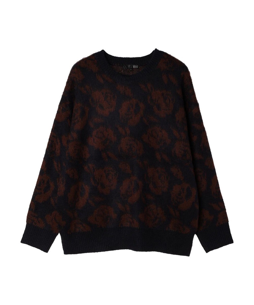 Green Parks ・ＳＵＧＡＲ　ＳＰＯＯＮ　フラワーシャギーニット 