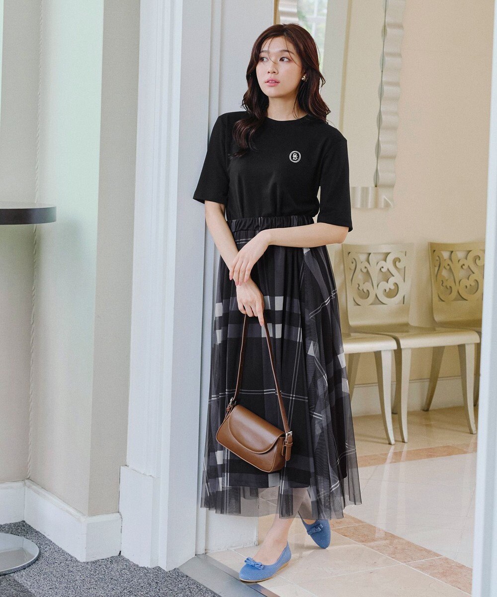 Tiaclasse 【洗える】刺繍ロゴカットソーTシャツ 