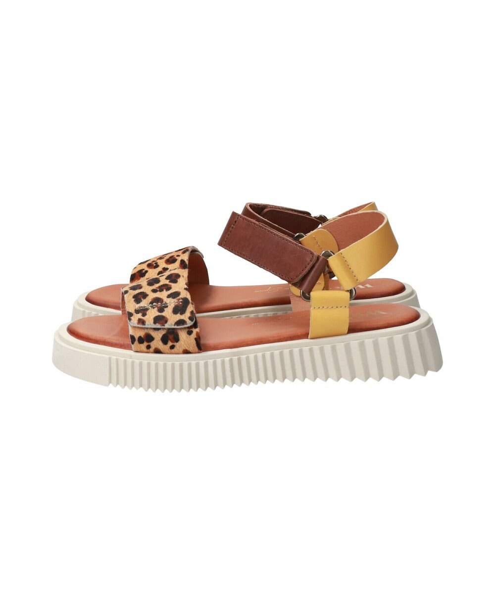 INTER-CHAUSSURES 【Wikers】ソフトスクエアトウ厚底サンダル 