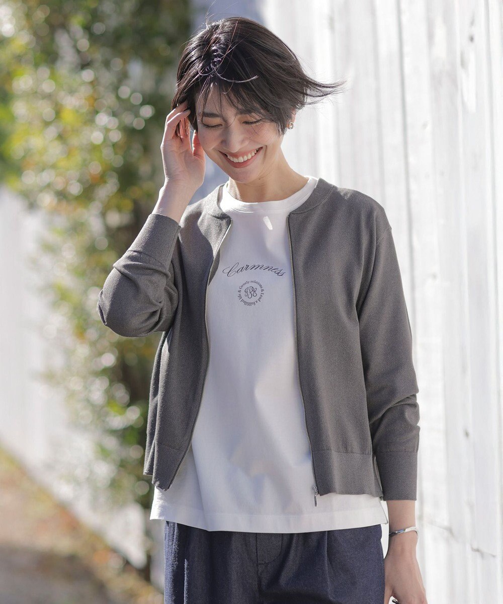 J.PRESS LADIES カレッジロゴ Tシャツ 