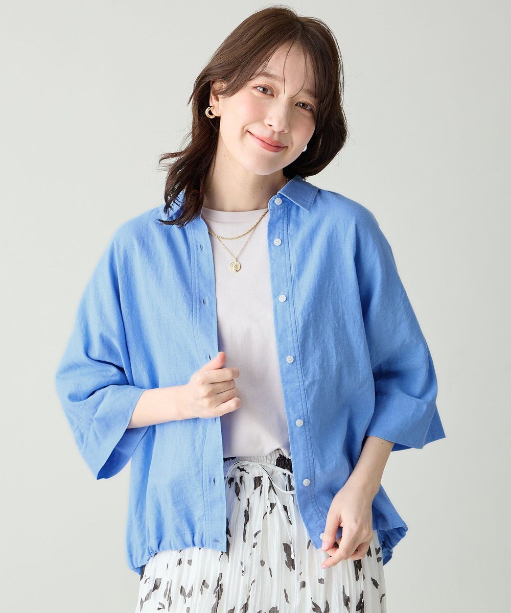 ANY ヨーロピアンリネンハーフスリーブシャツ 