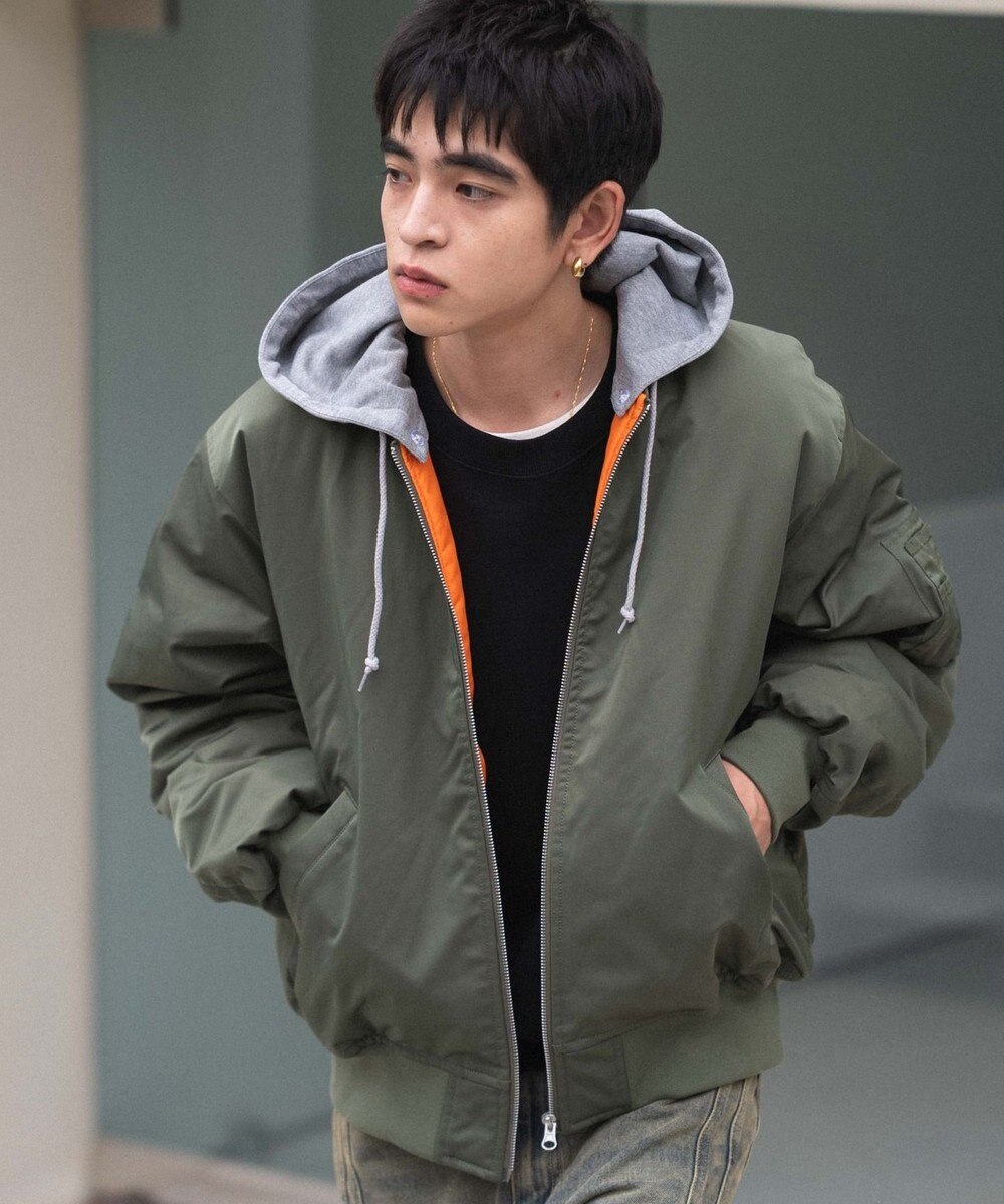 WEGO 【ユニセックス着用ITEM】2WAYフードパファーMA－1 