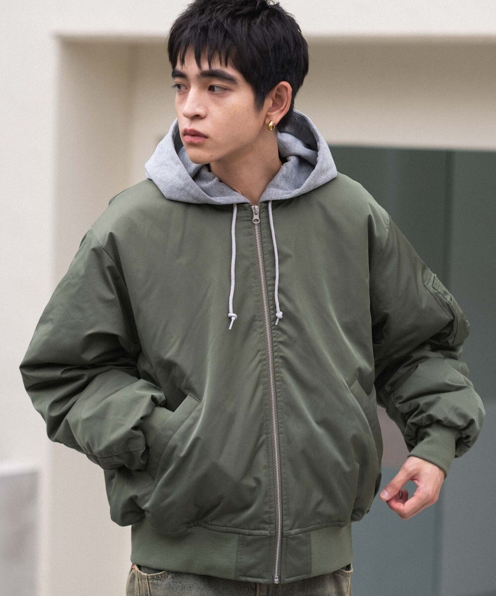 WEGO 【ユニセックス着用ITEM】2WAYフードパファーMA－1 