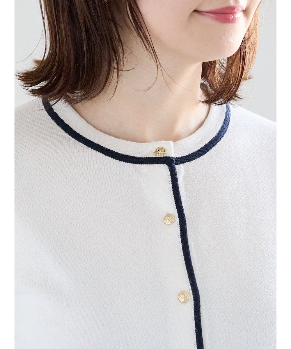 Te chichi ポケット付きクルーネックカーディガン 