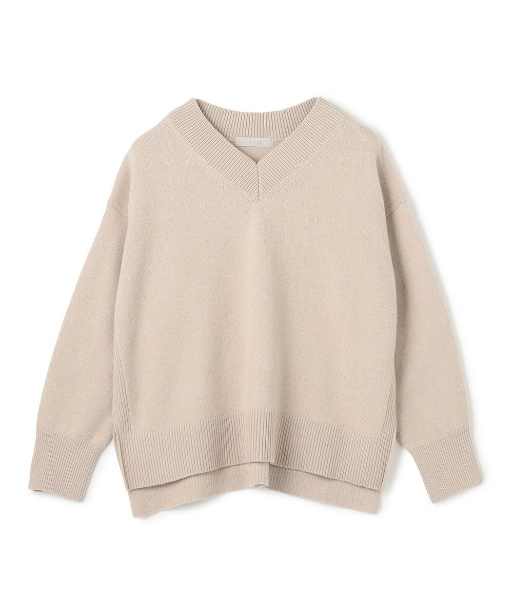 UNFILO 【野呂佳代さん着用】カシミヤブレンド Vネックニット 