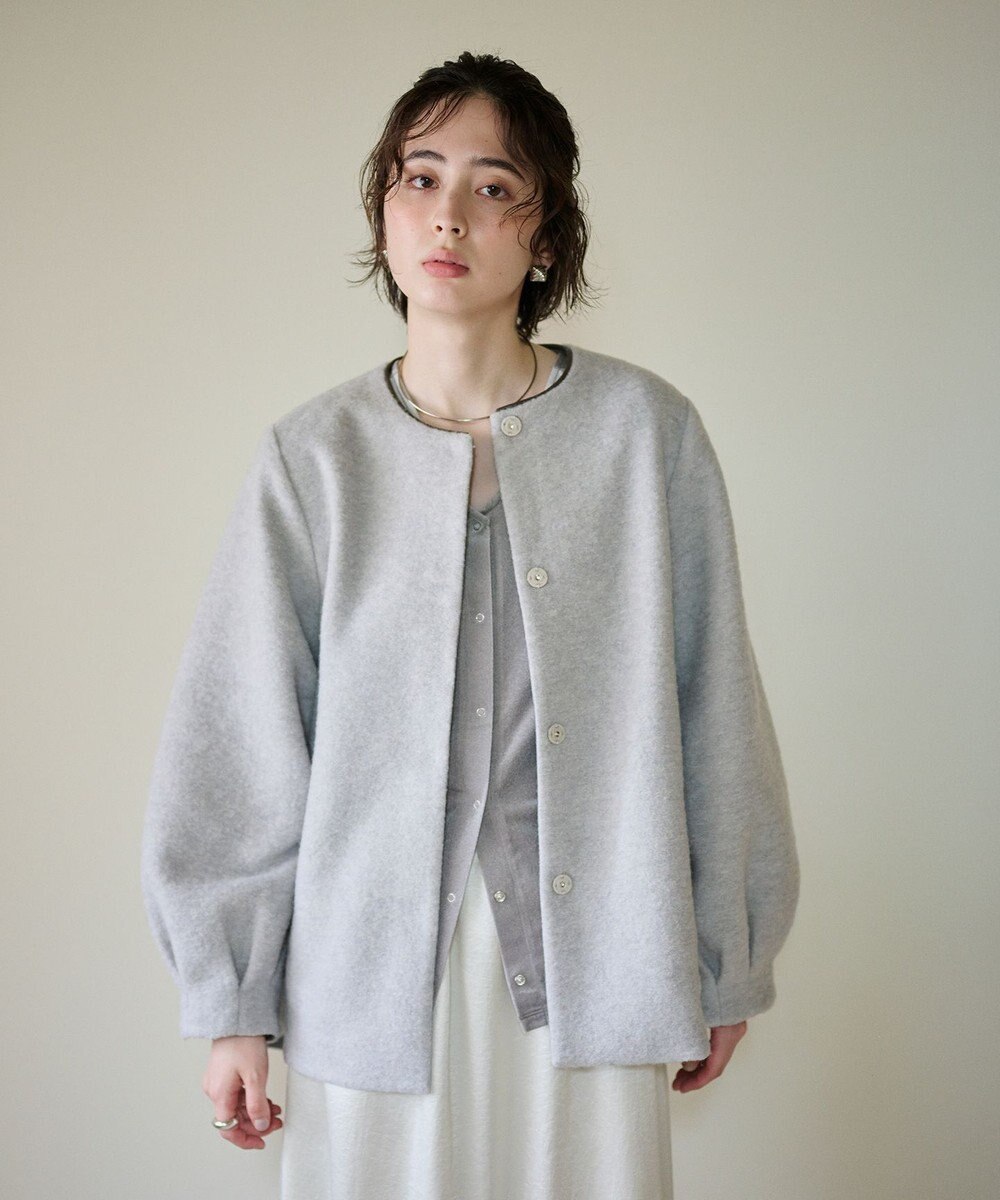 #Newans 【洗濯機可能】バックフレアショートコート 