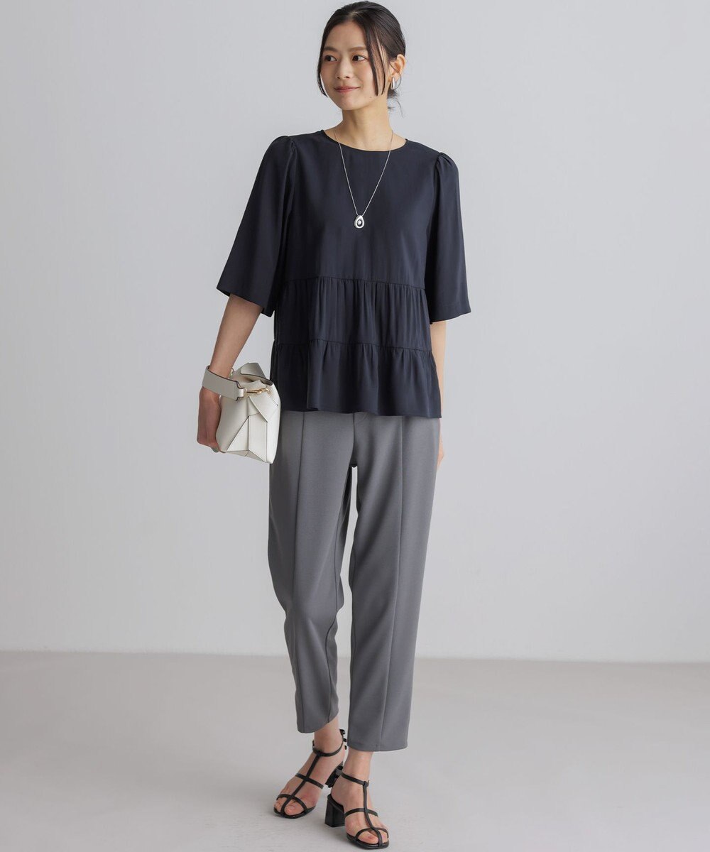 組曲 【WEB限定】ジョーゼットジャージーテーパード パンツ 