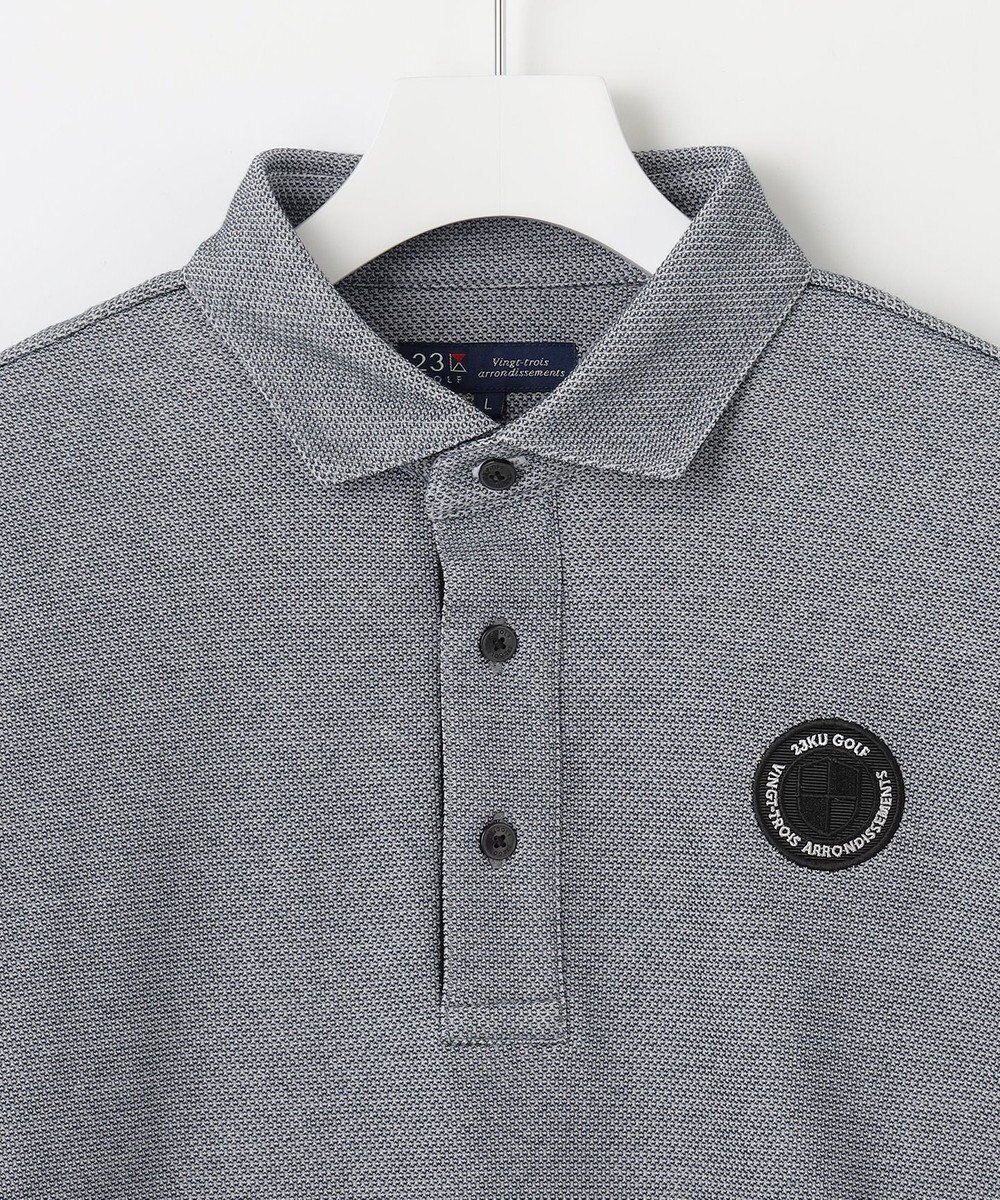 23区GOLF 定番人気【MEN】ハニカムカノコ 長袖ポロシャツ 