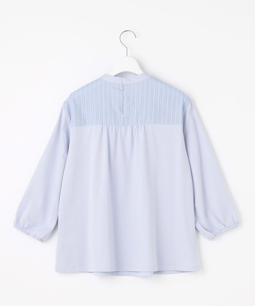 J.PRESS LADIES L 【洗える】プレーティングジャージー モックネックカットソー 