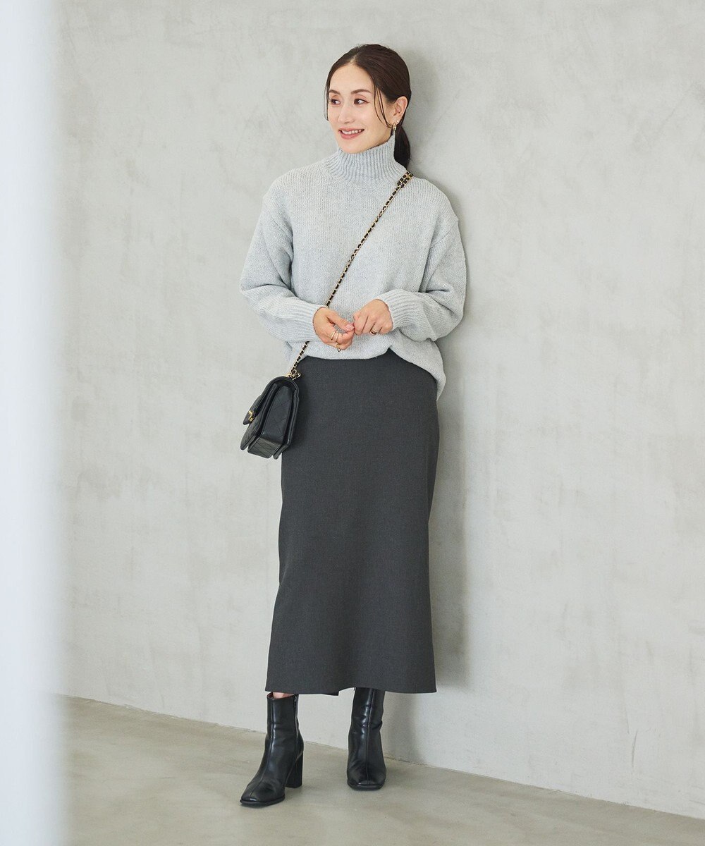 #Newans 【セレモニーにも】〈亀恭子さんコラボ〉美シルエットロングタイトスカート 