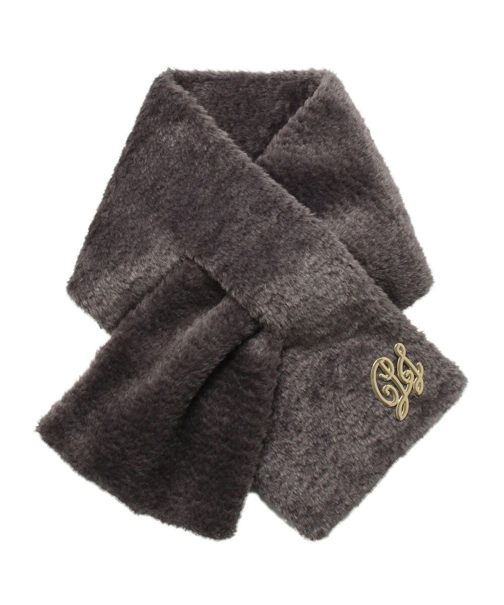 MOONBAT PAUL & JOE ACCESSOIRES フェイクファーブローチマフラー 