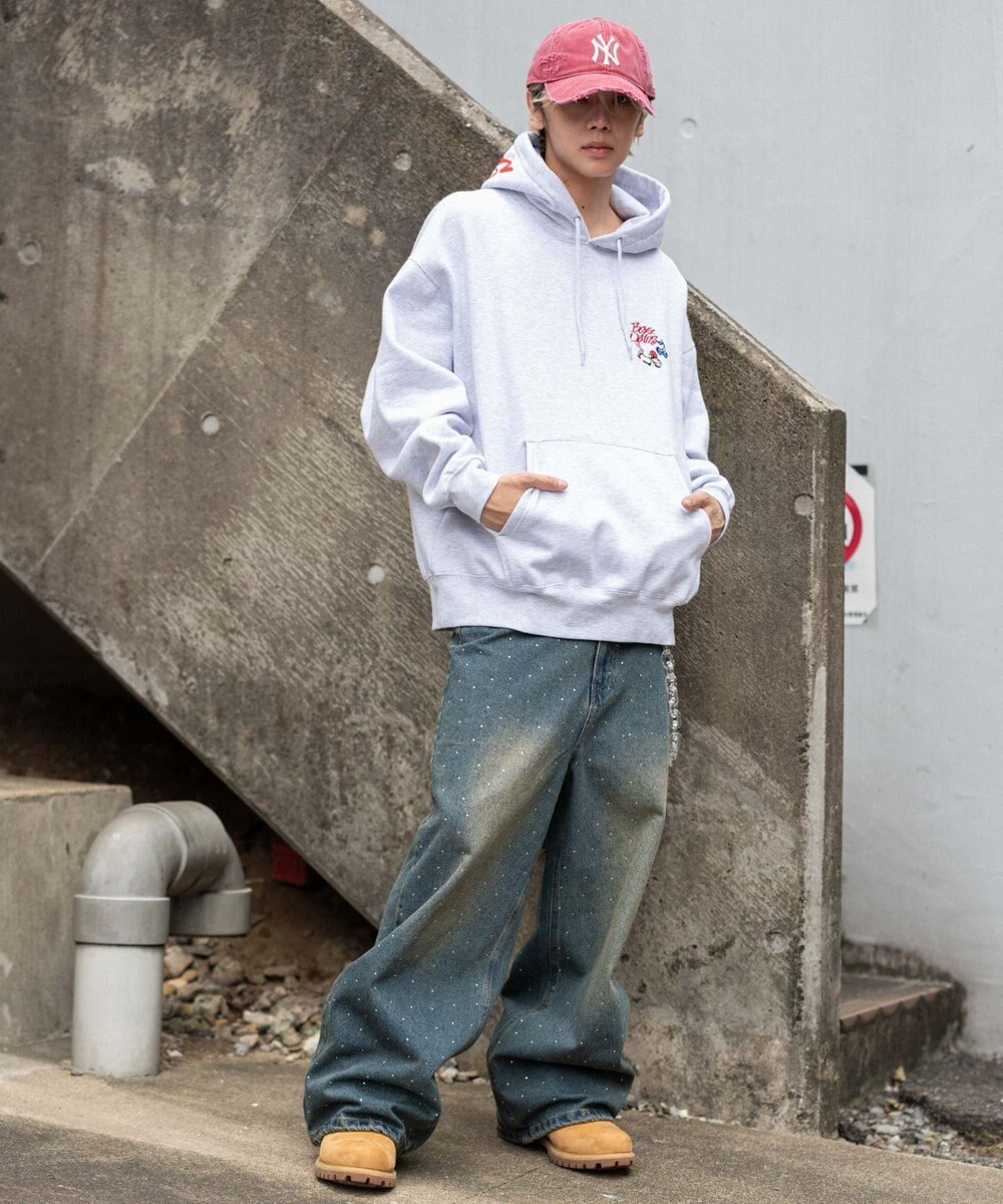 WEGO 【ユニセックス着用ITEM】別注BENDAVISグラフィックプルパーカー 