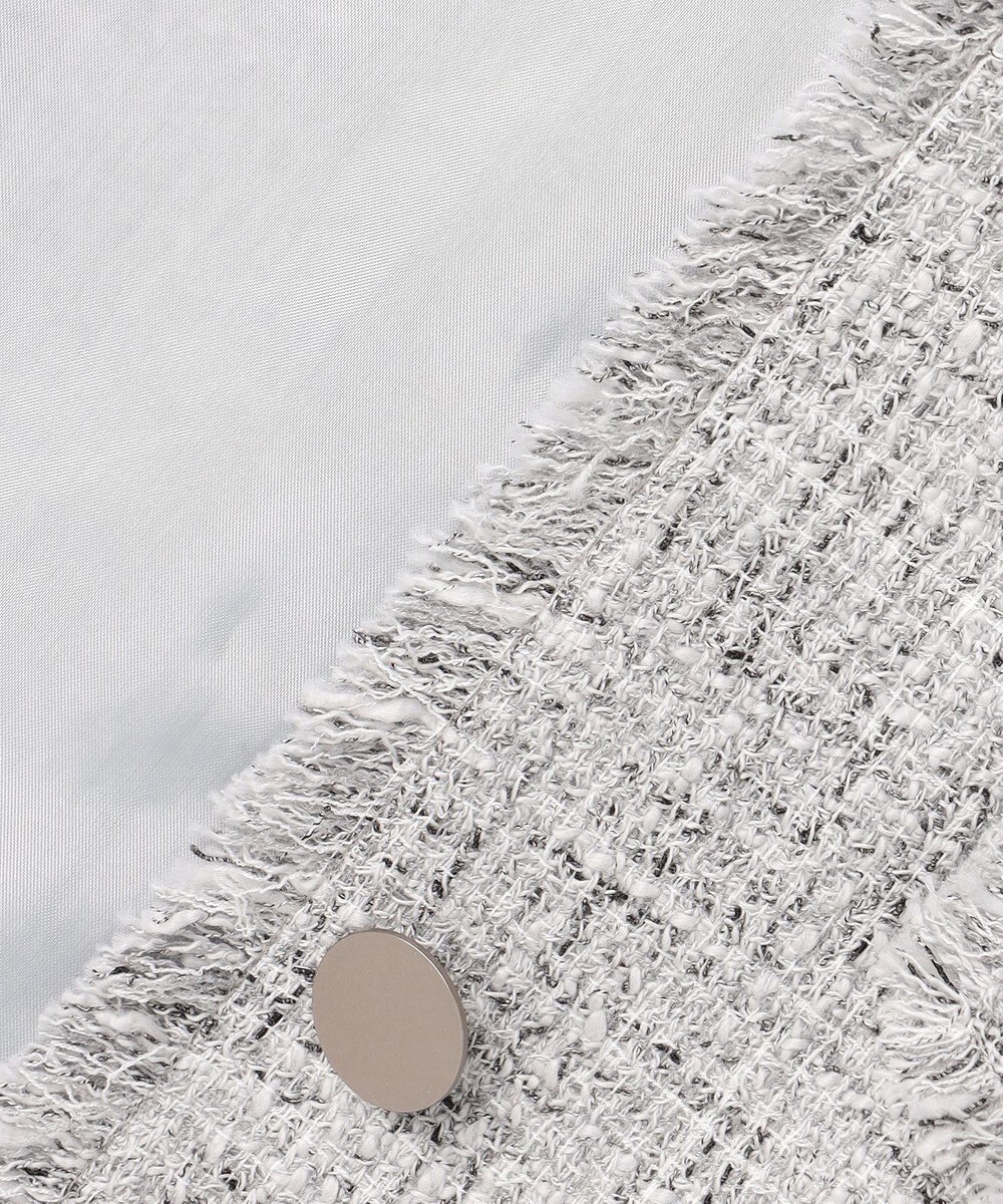 ICB ライトブッチャーツイード ノーカラージャケット 