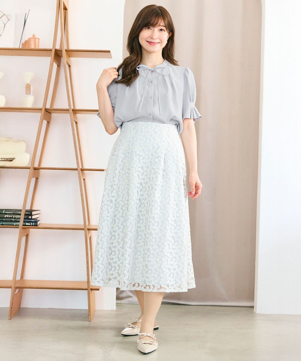 Feroux 【洗える】リボンスキッパー ブラウス 