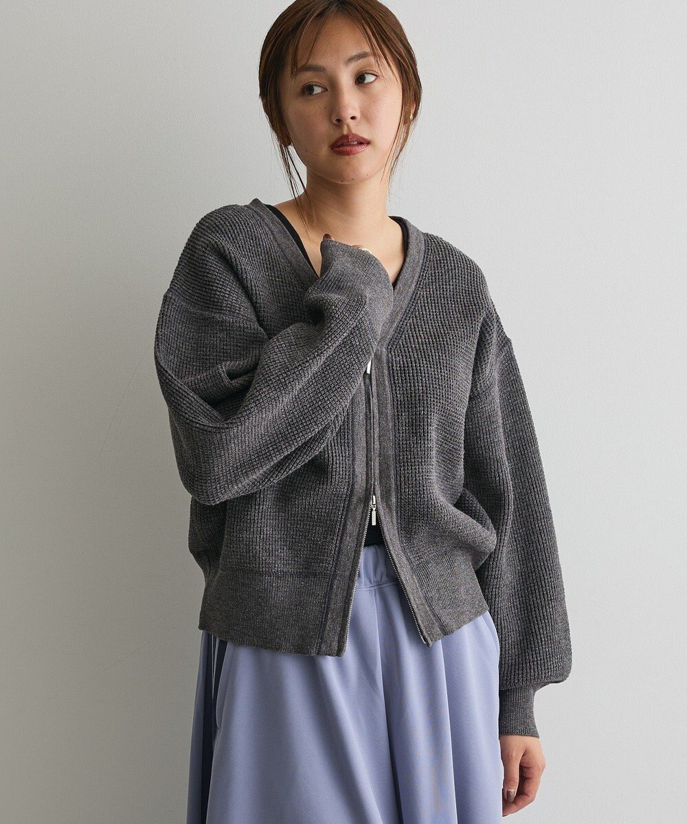CRAFT STANDARD BOUTIQUE ワッフルニットジップカーディガン 