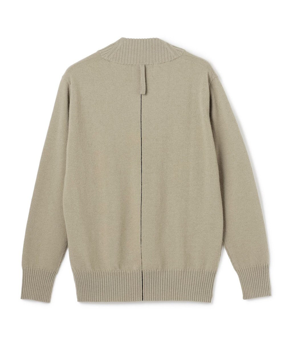 BEIGE， 【洗える】POMPE / ウールカシミヤ配色ラインVネックニット 