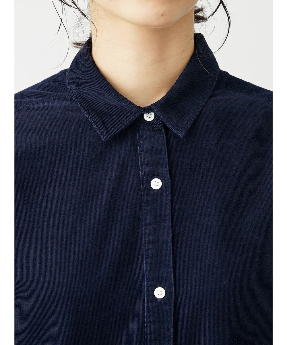 Green Parks 柔らかい細コールシャツ 