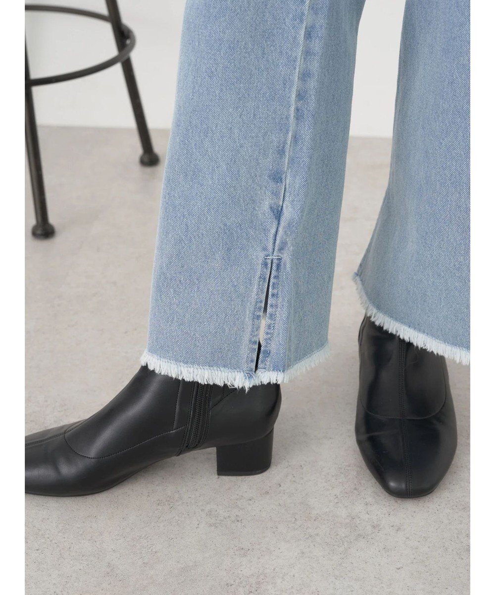 earth music&ecology フロントポケットフレアデニム 