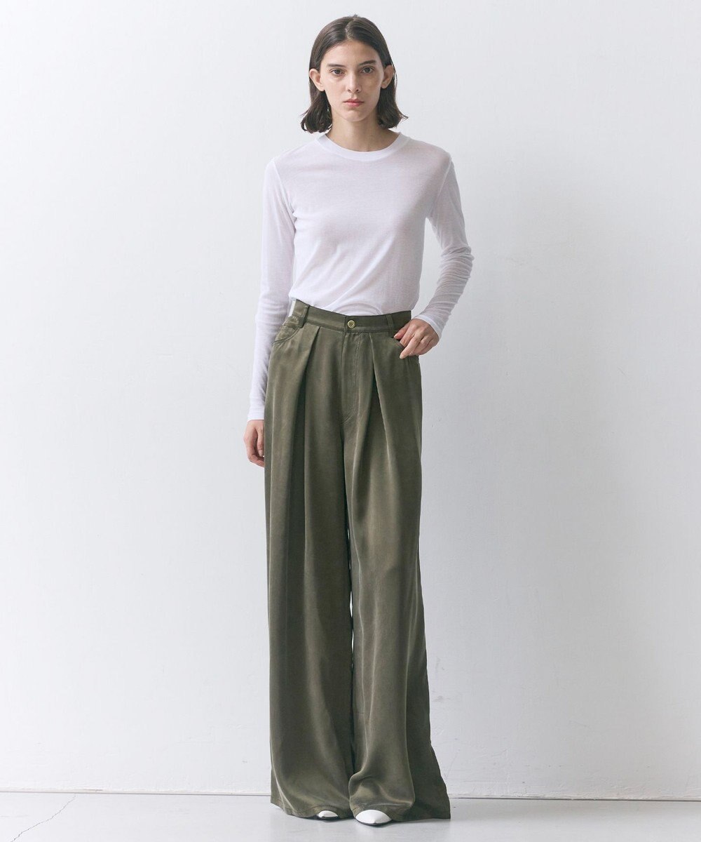 BEIGE， FRANKLIN / ドレープタックワイドパンツ 