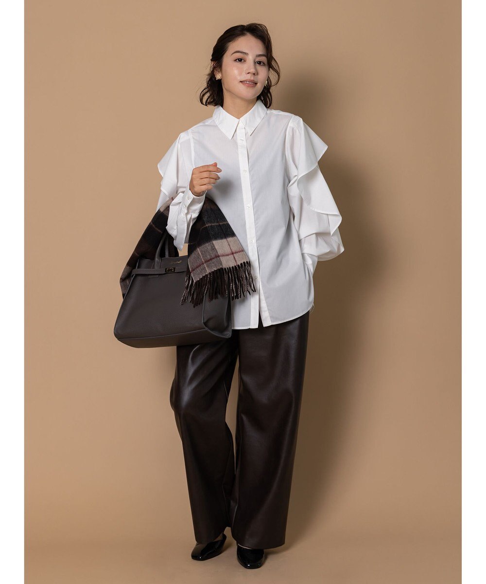 Te chichi 【泉 里香さん着用・Oggi.jp10/23掲載】ラッフルスリーブシャツ 