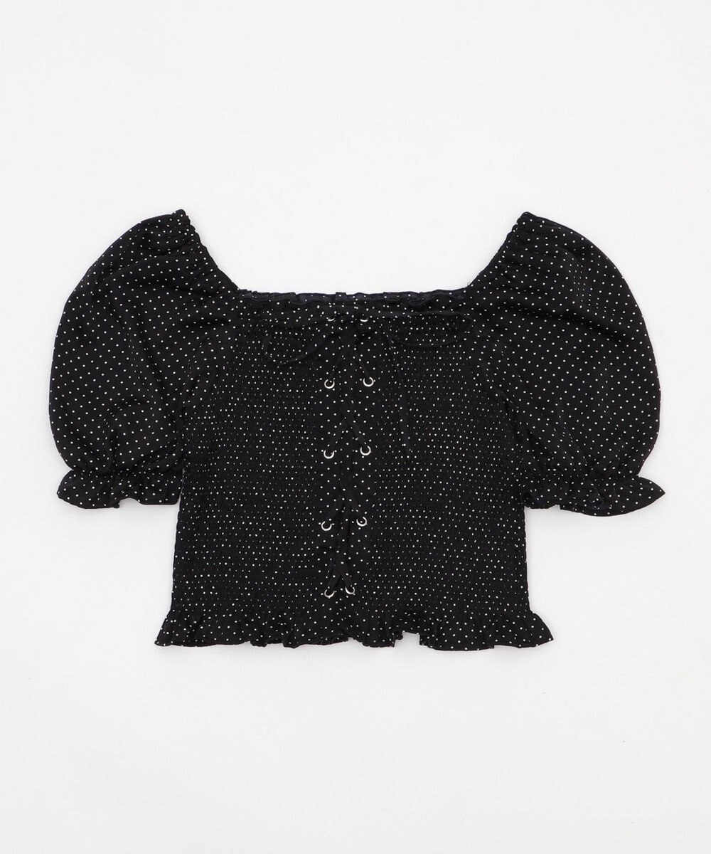 WEGO レースアップシャーリングブラウス 