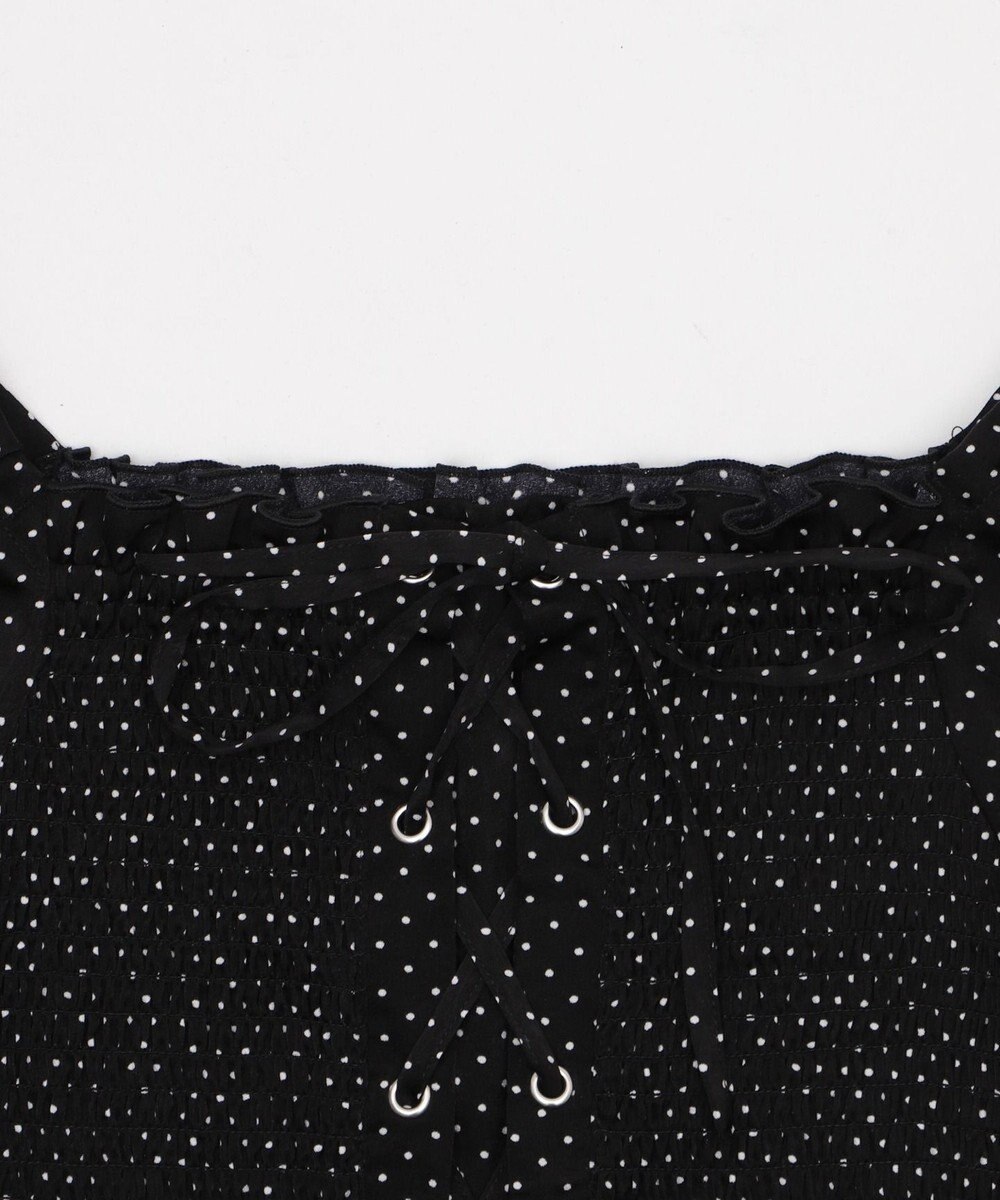 WEGO レースアップシャーリングブラウス 