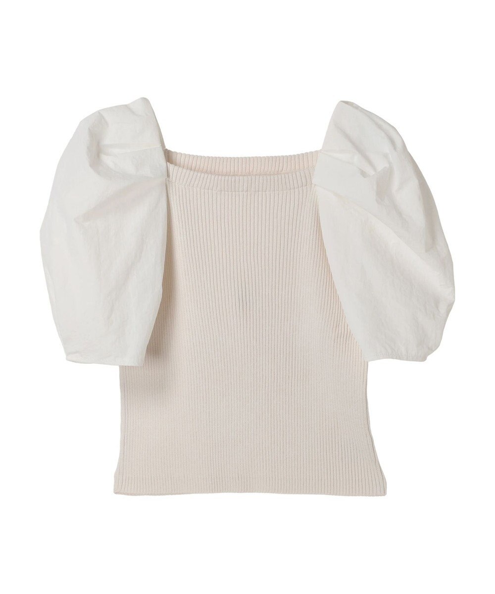 Green Parks ・ＡＮＤ　ＳＥＡＲＣＨ　布帛スリーブニットプルオーバー 