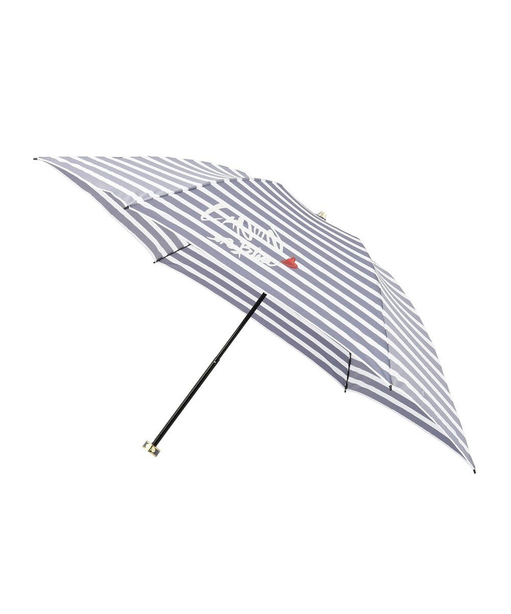 MOONBAT LANVIN en Bleu 折りたたみ傘 ボーダー 