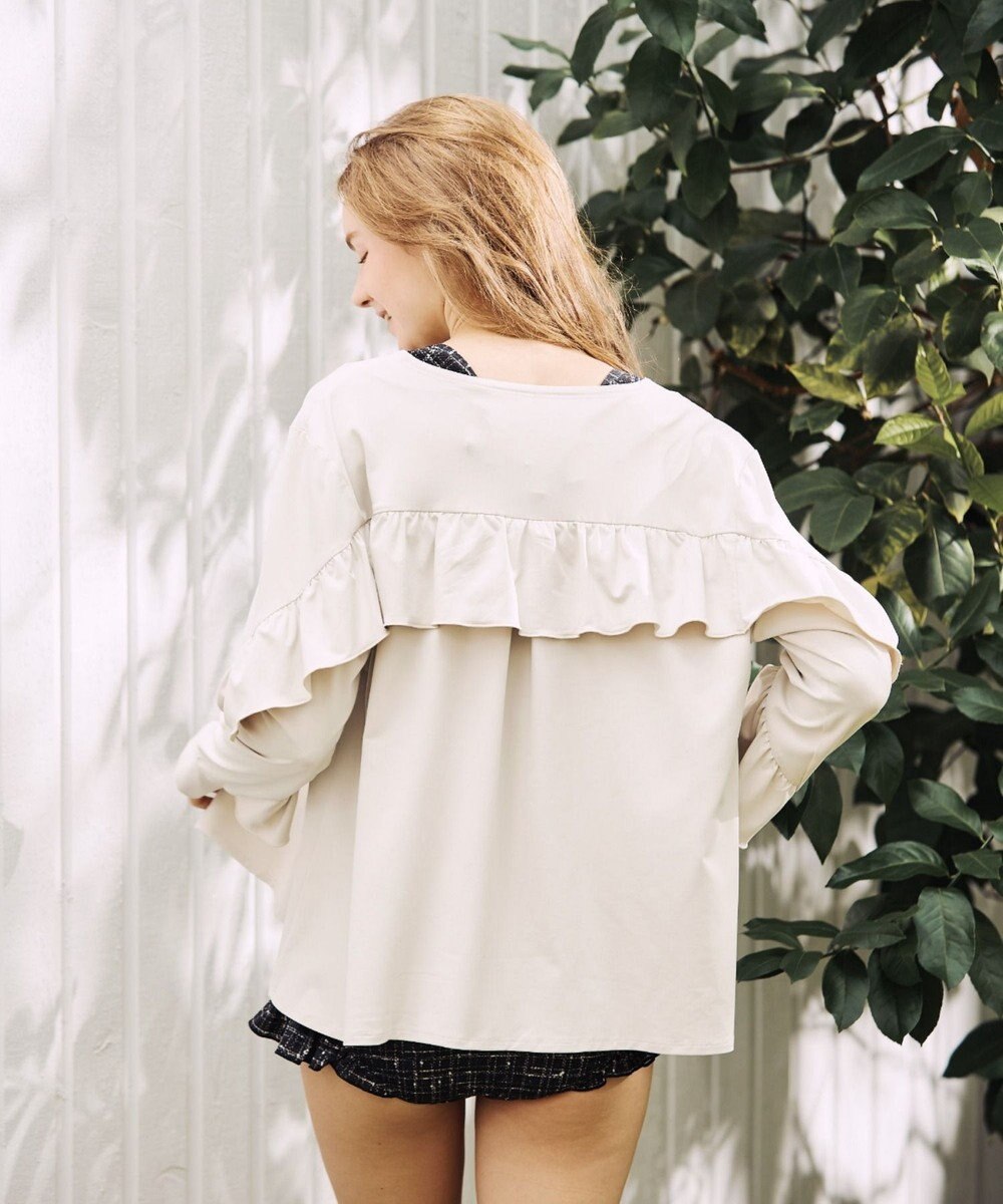 San-ai Resort（三愛水着楽園） 【UPF50＋】　フリル羽織り　M　　【San-ai Resort（サンアイリゾート）】 