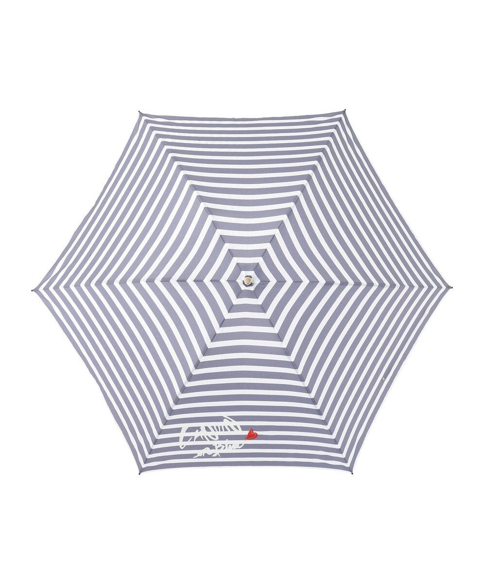 MOONBAT LANVIN en Bleu 折りたたみ傘 ボーダー 