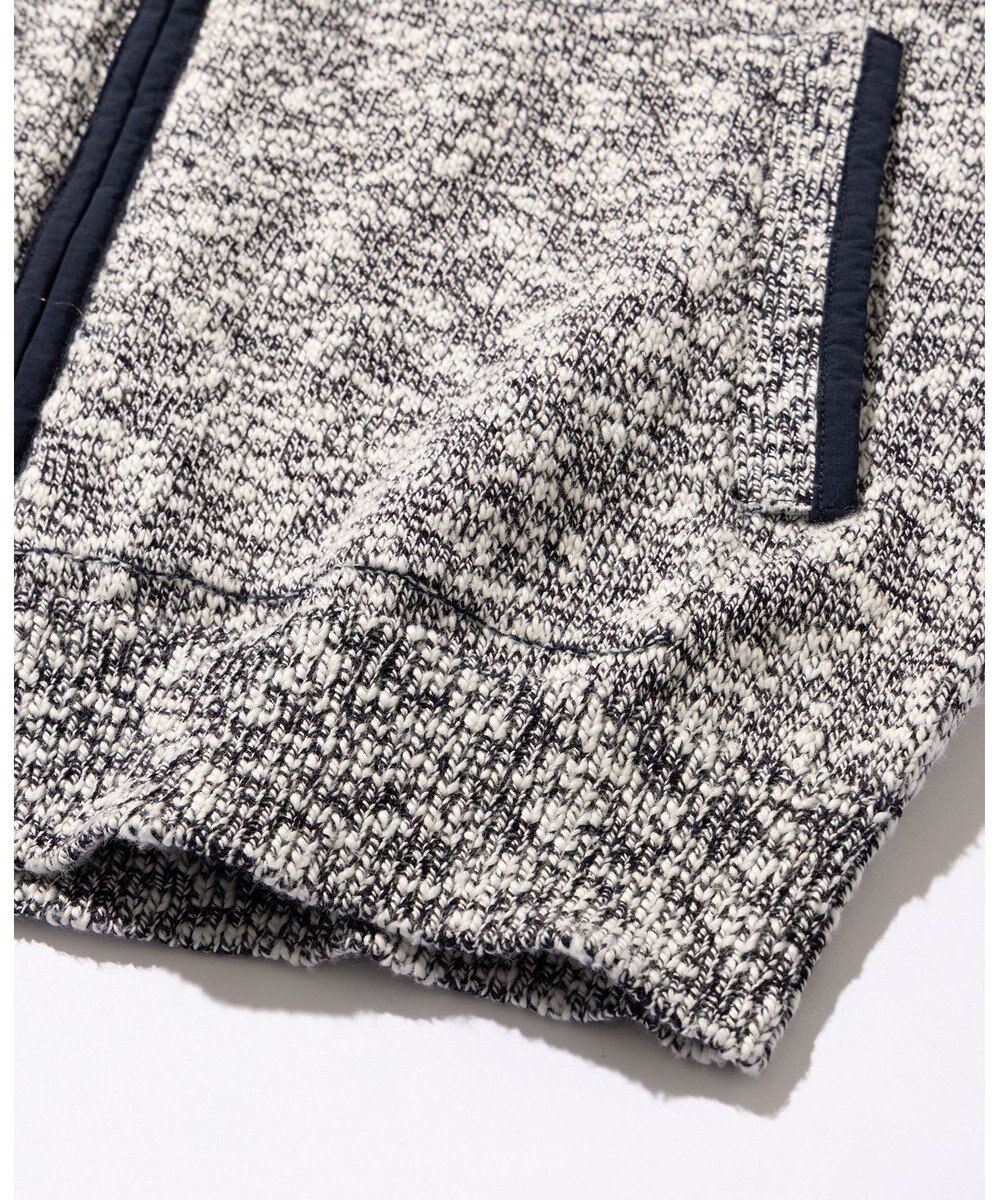 JOSEPH ABBOUD MOUNTAIN 【洗える・イタリア糸使用】 コットンスラブ ニット ブルゾン 