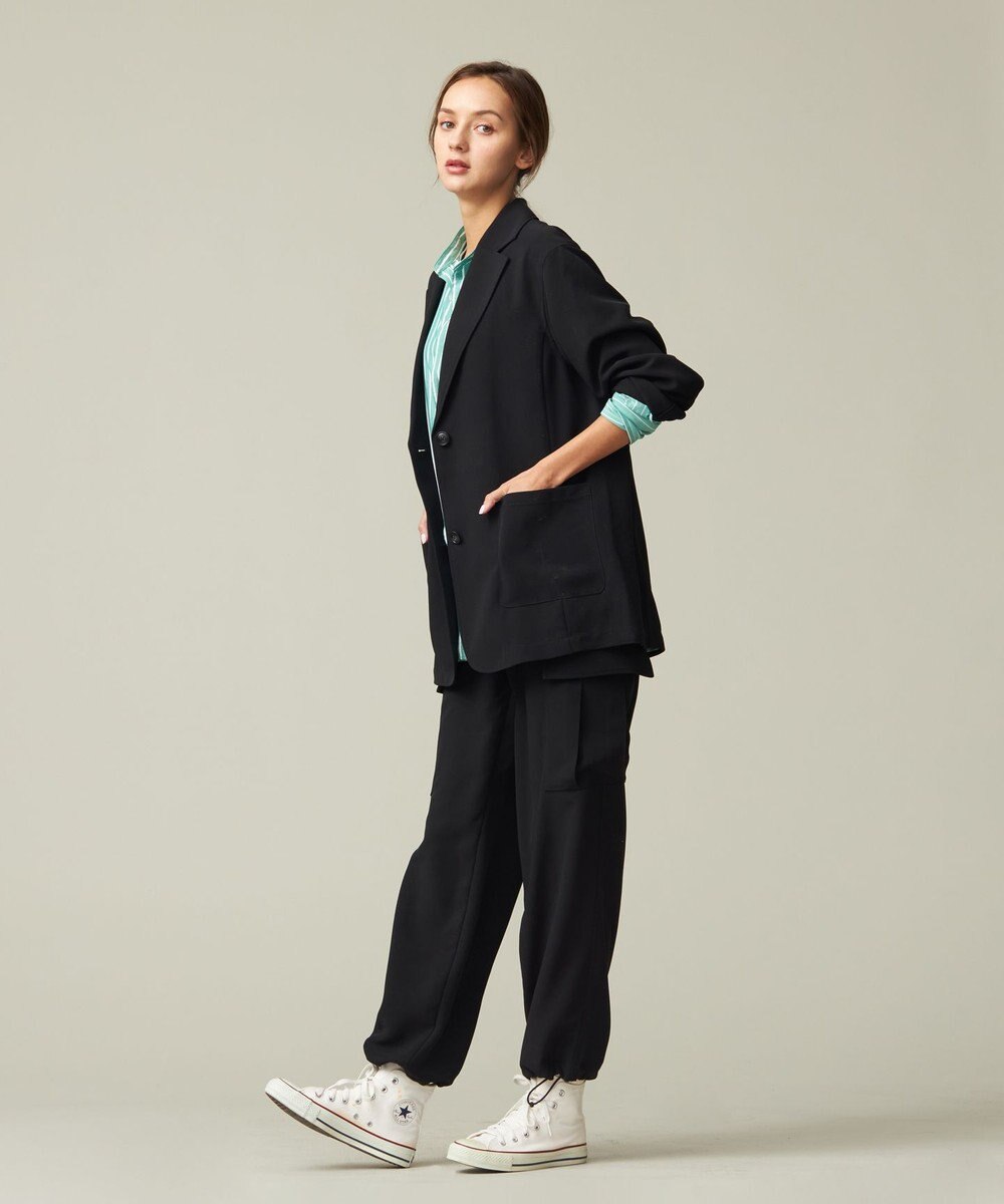 J.PRESS YORK STREET 【WOMEN】ジャージライクツイル シングルジャケット 