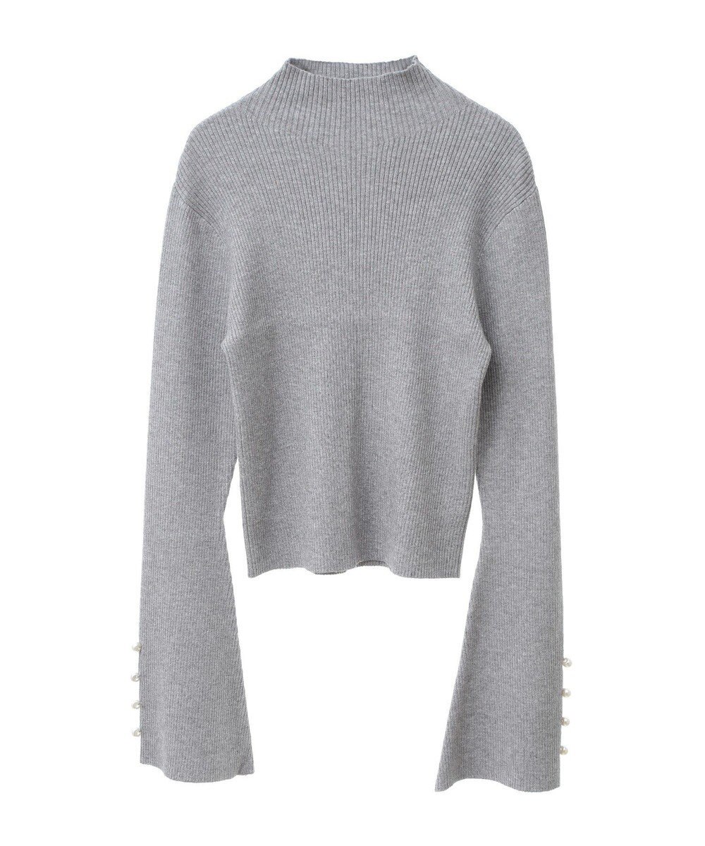 Green Parks ・ｓｗｉｎｇ　ｂｙ　袖パールボタンハイネックニット 