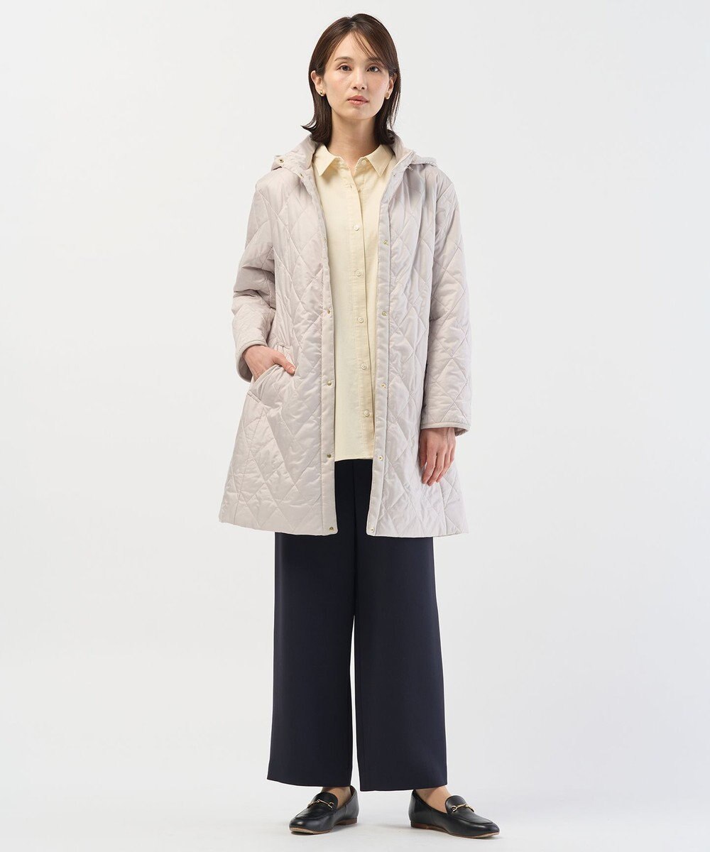 J.PRESS LADIES S 【WEB限定カラーあり・2way】コンパクトタフタキルティング  フーデッド コート 