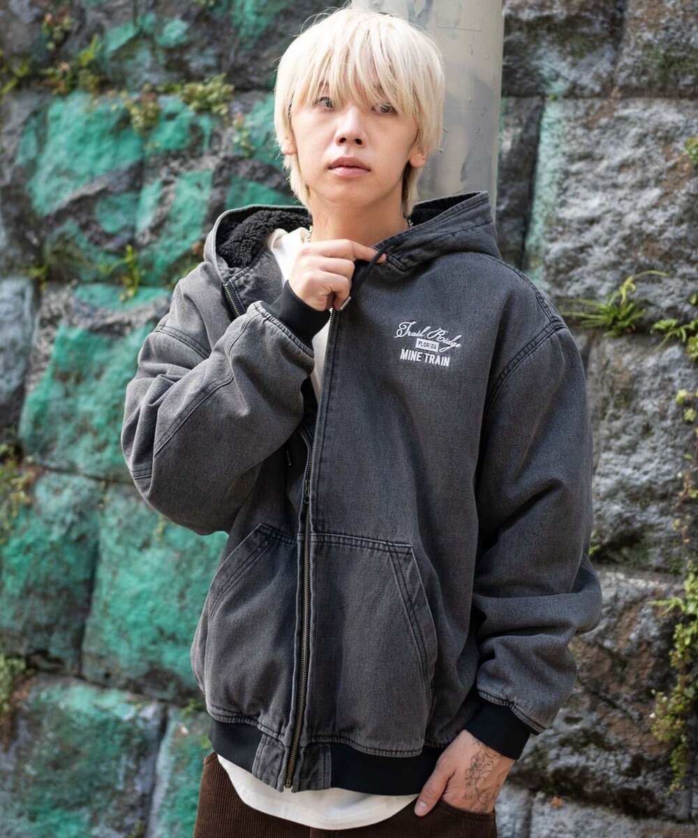 WEGO 【ユニセックス着用ITEM/MLサイズ展開】ワーカーズボアフードブルゾン 