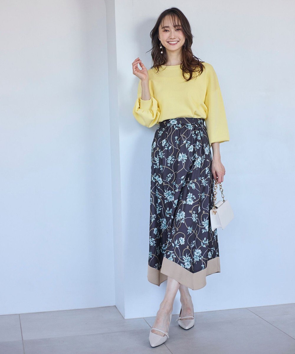 ANY SIS 【洗える】スカーフデザインプリント スカート 