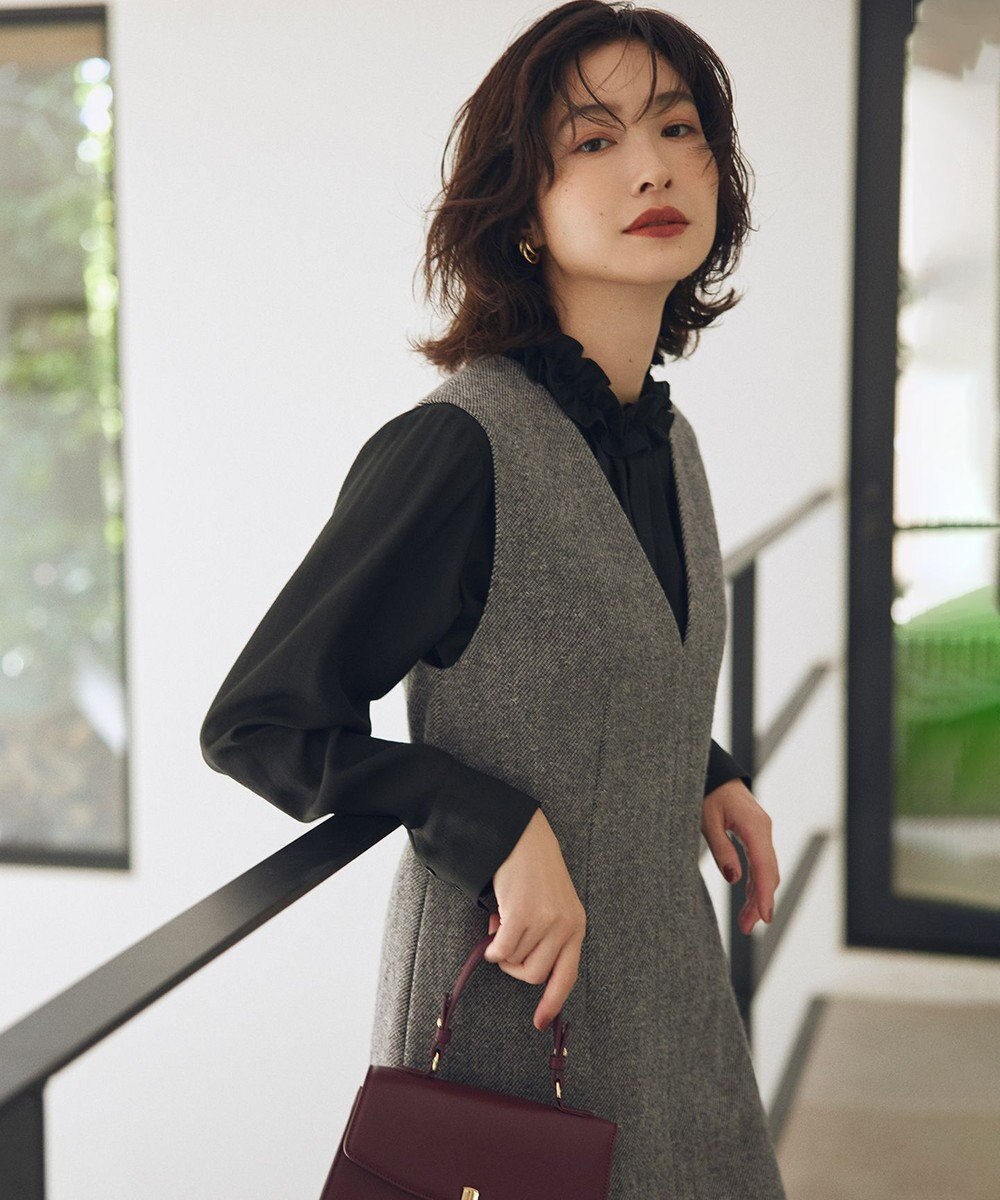 組曲 S 【加藤ローサさん着用】アンティークオーガンフリル ブラウス 