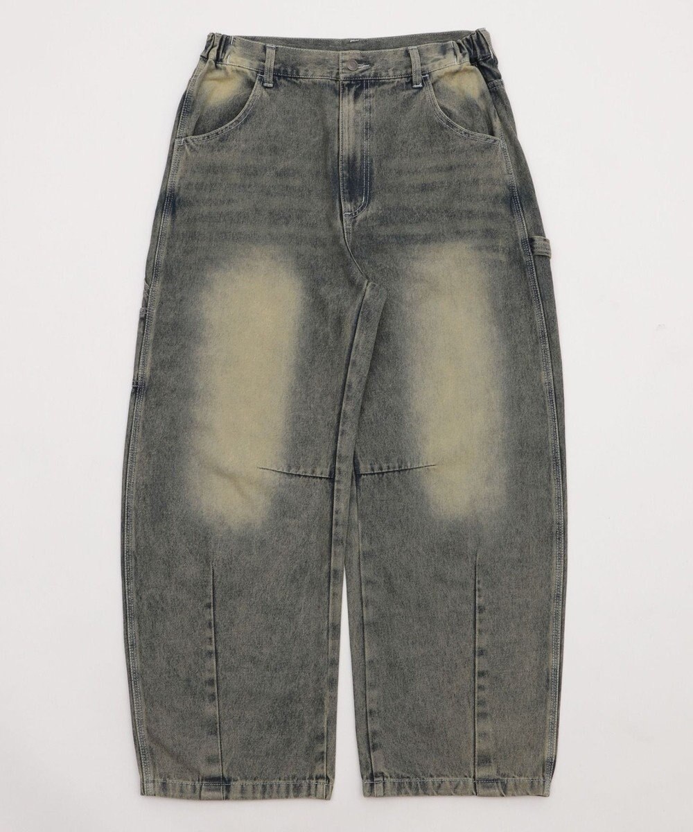 WEGO 【ユニセックス着用ITEM】イージーバレルレッグペインターパンツ 