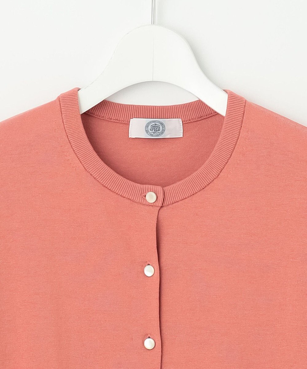 J.PRESS LADIES BASIC HT COTTON クルーネック カーディガン 