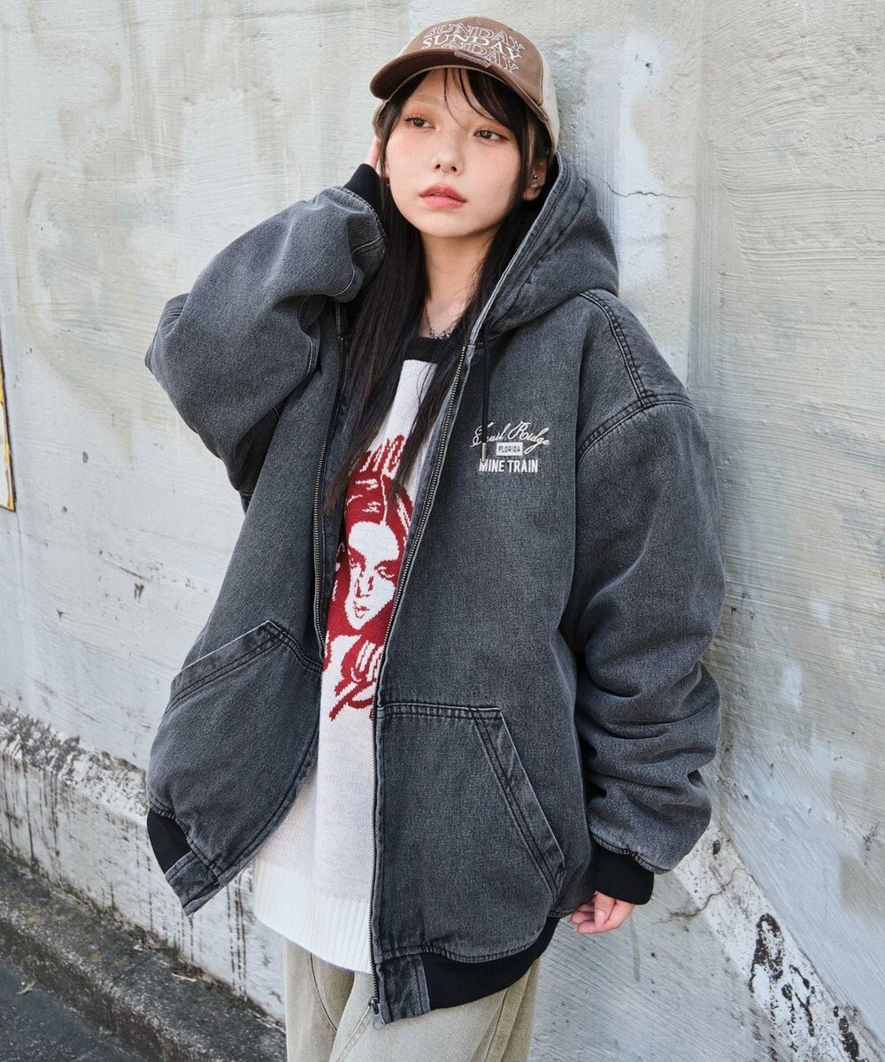 WEGO 【ユニセックス着用ITEM/MLサイズ展開】ワーカーズボアフードブルゾン 