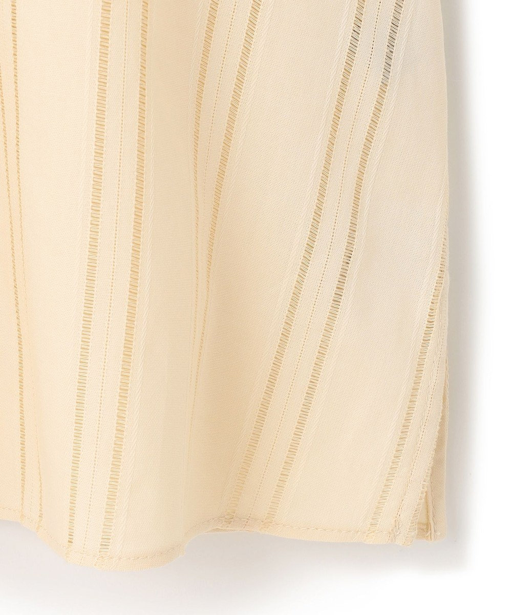 UNFILO ストライプレース 2WAY パフスリーブブラウス 