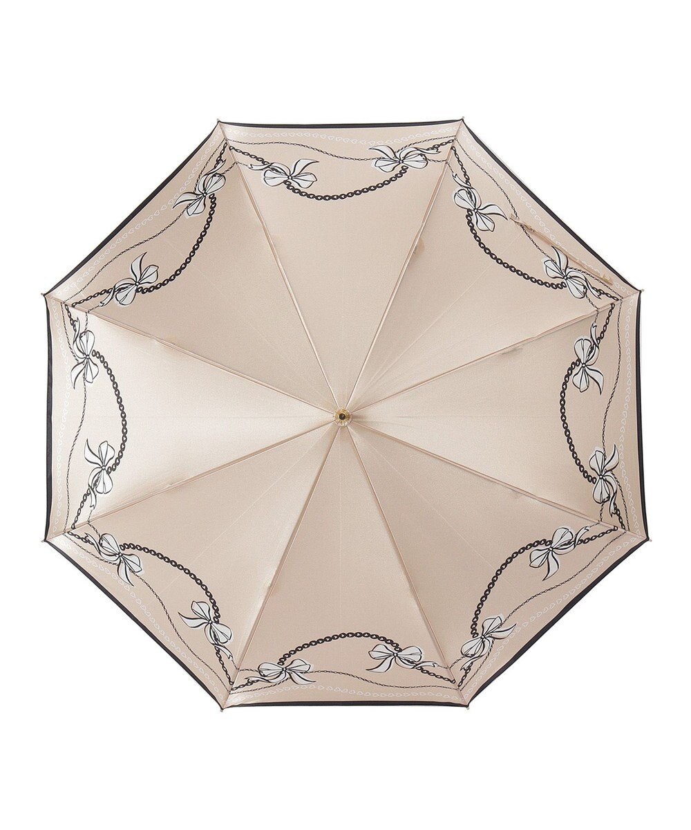 MOONBAT 【雨傘】ランバン オン ブルー (LANVIN en Bleu) リボン ハート ナイロンサテン 長傘 