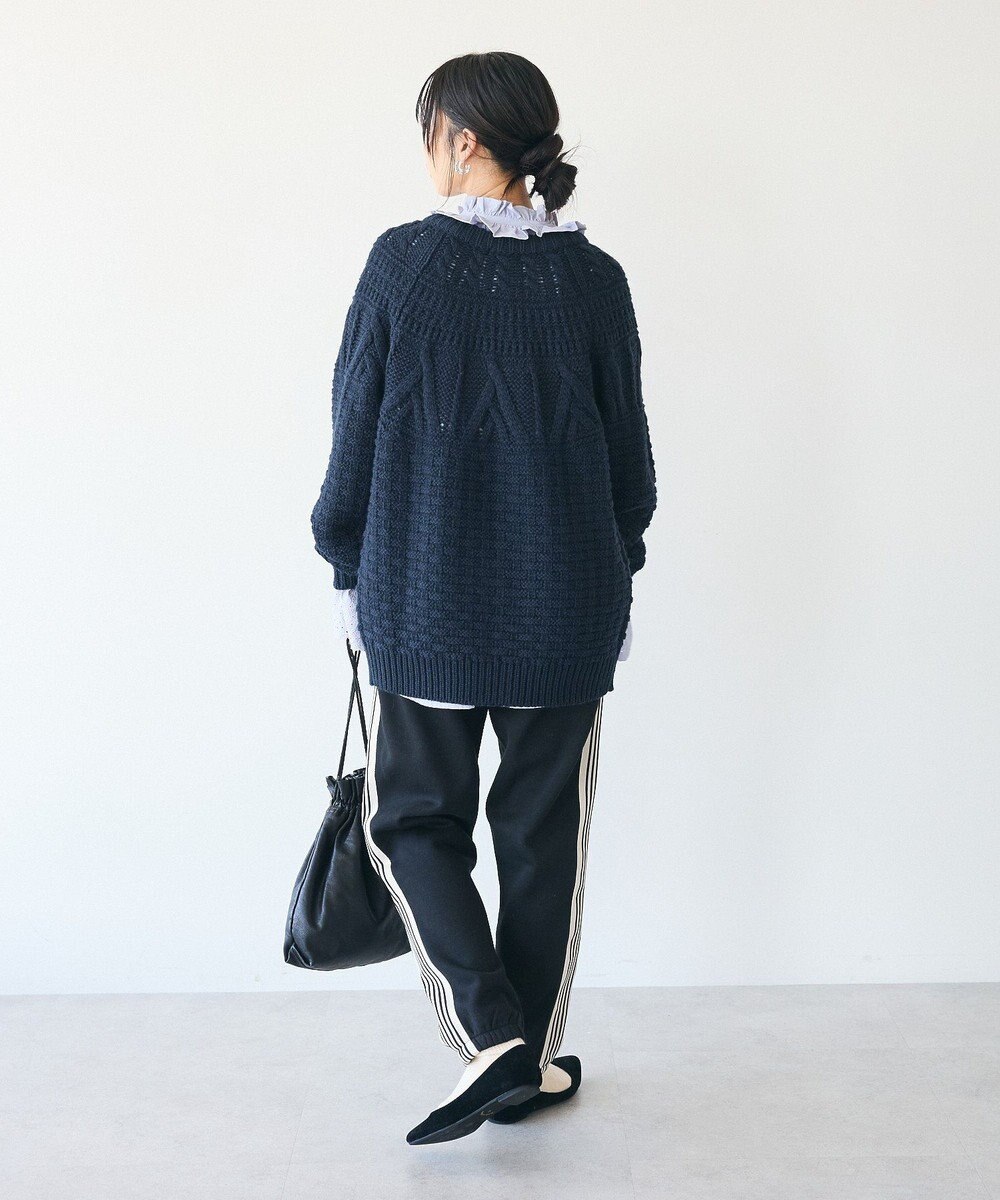 CRAFT STANDARD BOUTIQUE ざっくり柄Mixケーブルニットカーディガン 